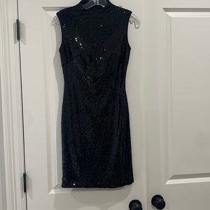 Full sequin black dress